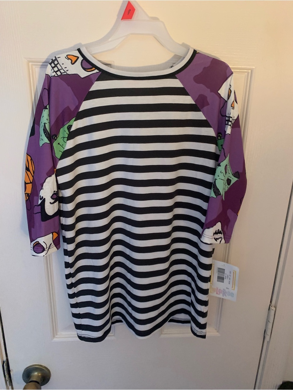Girl’s LulaRoe Halloween Themed Raglan Baseball Tee Size 8